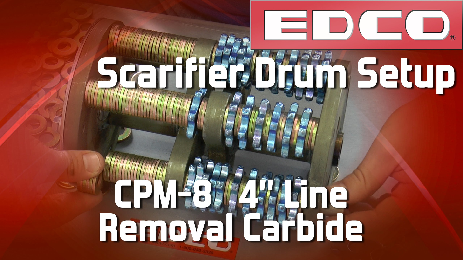 [VIDEO] Scarifier Drum Setup: CPM8 4-in. Line Removal, Carbide Cutters