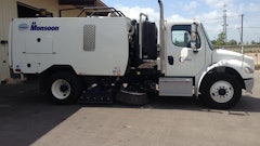 In 2014, the SDOT upgraded their entire fleet with seven Schwarze A9 Monsoon models, which have a 9.6 cu. yd. volumetric (8 cu. yd. usable) capacity and one mechanical broom sweeper. These sweepers are ideal for water sweeping with the higher capacity.