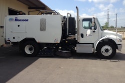 In 2014, the SDOT upgraded their entire fleet with seven Schwarze A9 Monsoon models, which have a 9.6 cu. yd. volumetric (8 cu. yd. usable) capacity and one mechanical broom sweeper. These sweepers are ideal for water sweeping with the higher capacity.