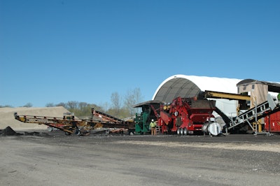 Through shingle grinding, Wolf Paving has recycled 85,000 tons of shingles in six years, reducing their need for 85,000 barrels of oil and keeping 140 cu. yds. of shingle material out of landfills.