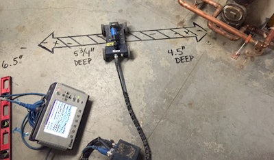 Figure 2 – GPR scan for concrete depth