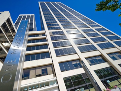 The exterior of the One Market Plaza building in San Francisco where the renovation took place