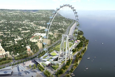 The New York Wheel is expected to be built in the St. George area of Staten Island. Costs have skyrocketed from $250 million to $550 million.
