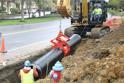 Attachments have made it simpler to move and place pipes while increasing safety by eliminating the need to unhook any straps.