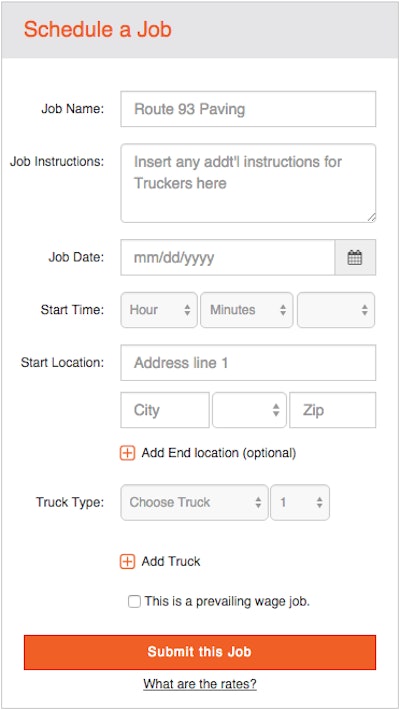 For contractors, the process starts by scheduling a job in the TruckTap portal. The schedule includes all the trucks you’ll need for that day and any additional job instructions.