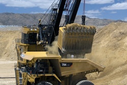 Cat 794 AC truck being loaded by Cat 7495 shovel 5764151eec70a