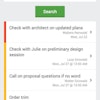 When clients log into the system, they receive a progress report with any recent photos that have been added, a financial overview of the project’s budge, and alerts or requests that need their attention.