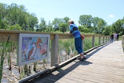 The highlight of the Brietzke Educational Wetland refurbishment is the storybook walk, which is essentially a story that is told along a pathway on a trail or in a park. The storybook walk became a reality thanks to an art sponsorship by AC Business Media.