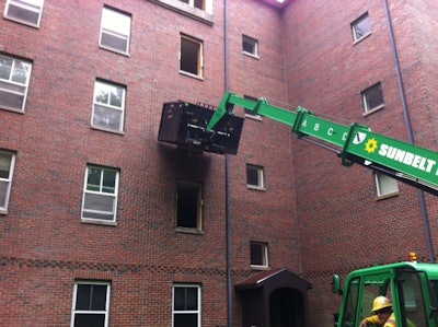 Pre-planning of the three-building demolition project included three separate sets of work tools with three separate demo shoots, three lulls and three lull operators.
