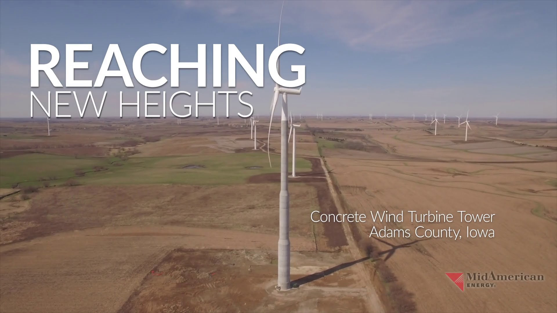 [Video] MidAmerican Energy Company Assembles 379-ft. Concrete Wind Turbine