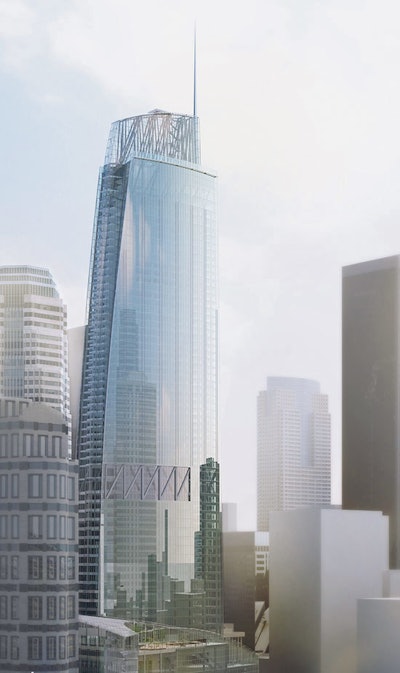 AC Martin’s design for the Wilshire Grand Tower calls for a 1,099-foot-tall spire.