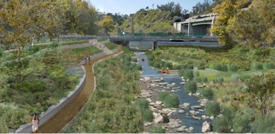 Rendering of LA River restoration Alternative 20