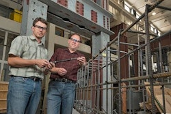 University of Delaware engineers Thomas Schumacher (left) and Erik Thostenson are leading research on a new technique to monitor the health of structures including roads and bridges.