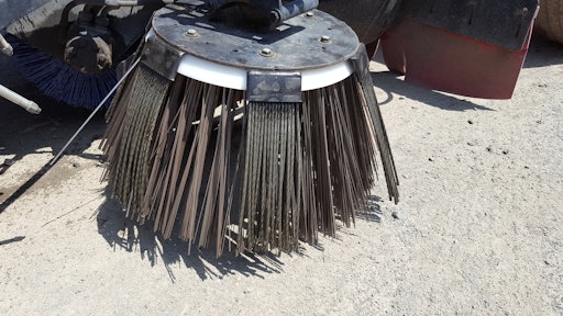 Piranha Gutter Brush Sweeping Attachment From Nomad Sweepers For Construction Pros