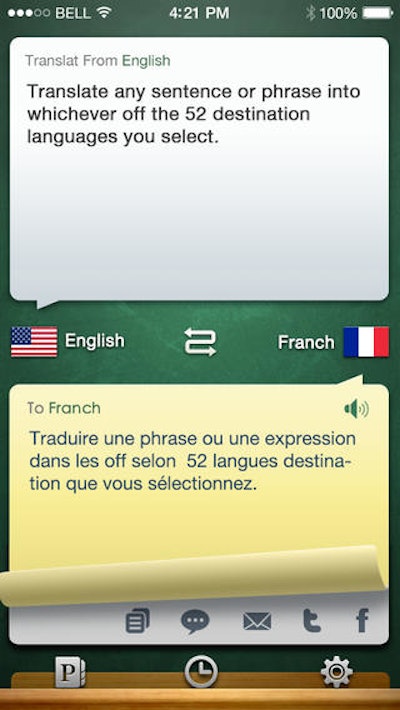 Construction contractors can use the iHandy Translator mobile app for quick translations of simple phrases on the jobsite.