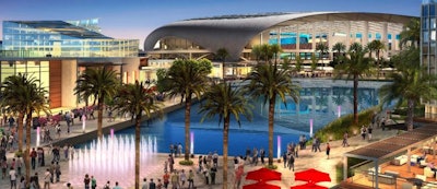 The 298-acre City of Champions Revitalization Project in Inglewood, CA, will be able to house an 80,000-seat stadium as well as a smaller indoor entertainment venue with seating for approximately 6,000 people, while reconfiguring the previously-approved Hollywood Park plan to allow for 890,000 square feet of retail, 780,000 square feet of office space, a hotel of up to 300 rooms, up to 2,500 new residential units, and approximately 25 acres of public parks, open space and pedestrian and bicycle access.