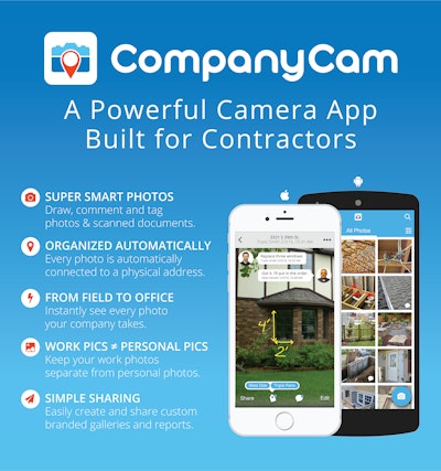 CompanyCam allows everyone in your company to take photos that stream back to the office instantly.