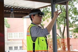 Hololens in use on Gilbane's Boston project building the Dearborn STEM Academy. See video of an augmented-reality view of 3D models that make up the Dearborn STEM Academy plans at the MIT Technology Review site.
