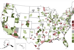 Construction employment increased in 228 out of 358 metro areas, was unchanged in 48 and declined in 82 between June 2015 and June 2016. Construction employment hit new peak levels in 32 metro areas.