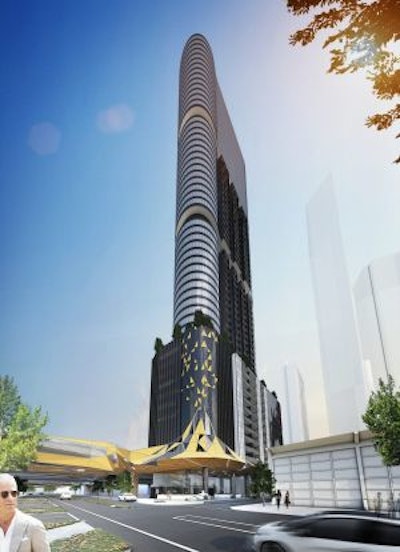 The Sol Invictus tower has been designed to capture the sun's movement from east to west.