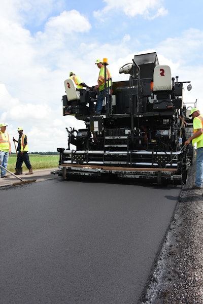 A thin mat laid over chip seal was done on CR-8