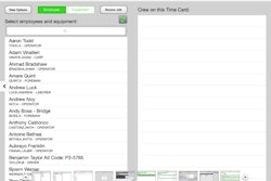 Pre-fill crew and equipment information.