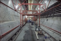 Drone's-eye-view inside the Alaksan Way Viaduct tunneling project, which is being dug by gigantic boring machine known as Bertha.
