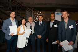 From left to right: Elio Medulla, student, Humber College; Michelle Tran, student, Humber College; Glenn Moffatt, professor of industrial design, Humber College; Malcolm Early, vice president of marketing, Skyjack; Dennis Kappa, professor of industrial design, Humber College; Curtis Rumble, student, Humber College. Photo credit to: Darryl Schipper