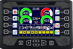 In this example, of all the passes that have been recorded so far on this day, the left hand side reported an average of 429 while the right side reported an average of 415. This indicates that the operator and both sides of the machine are performing well with some room for improvement. The icon alerts at the bottom would indicate the specific areas to improvement.