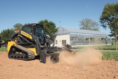 New Holland CTL tracks decrease mud and material build up with proven dozer style angled track frame and material scrapers 581234d73a78d