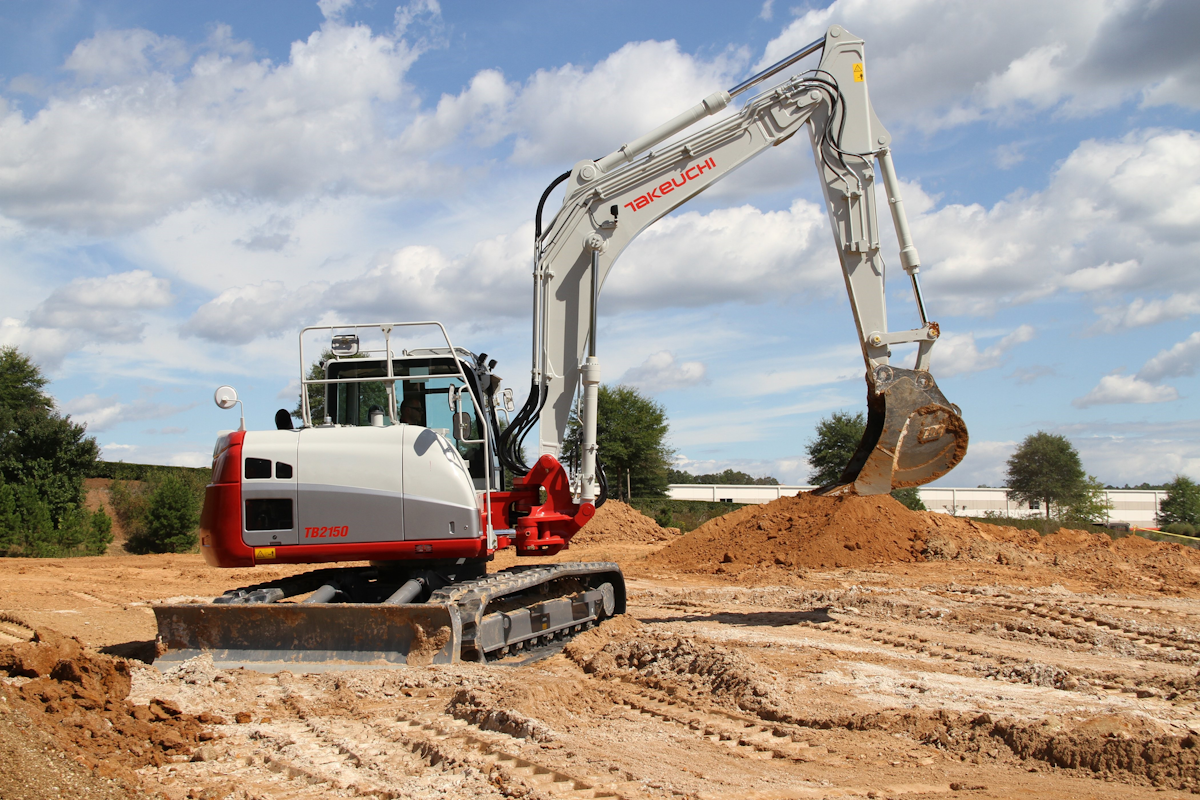 Takeuchi TB2150 Hydraulic Excavator Delivers 18 ft. of Digging Depth