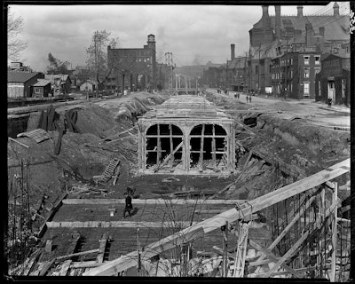 The city of Cincinnati started to build a rapid transit system in the 1920s but only completed seven miles of subway lines before the project was abandoned.