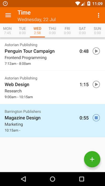 Users can enter timesheet data into the Harvest app and supervisors can view and approve the team’s time.
