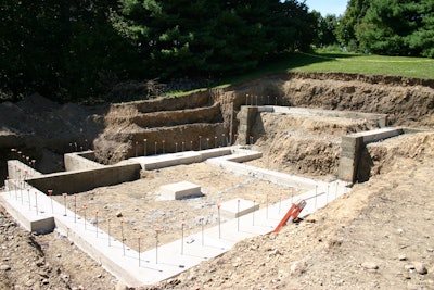 ACI 332 dowel option does not require a hook, although it is detailed at 24 inches on center minimum.