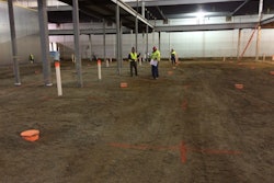 One of the major concerns on the project was the extensive plumbing running throughout the floors with a potential for reflective cracking along the pipe placements.