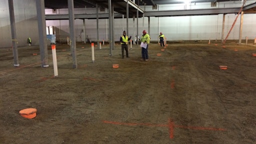 One of the major concerns on the project was the extensive plumbing running throughout the floors with a potential for reflective cracking along the pipe placements.