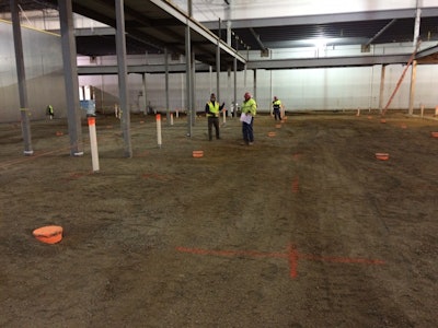 One of the major concerns on the project was the extensive plumbing running throughout the floors with a potential for reflective cracking along the pipe placements.