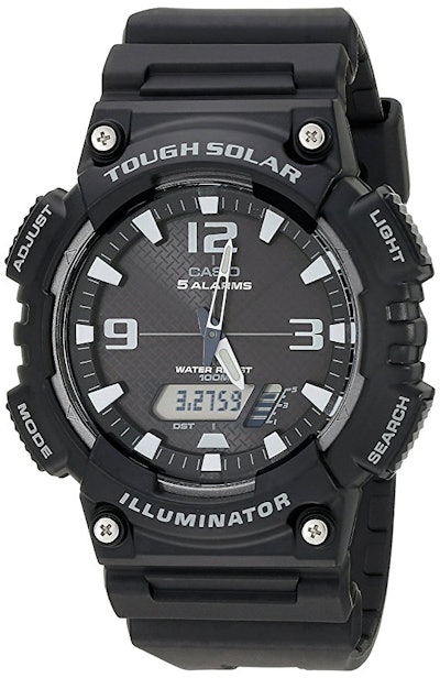 This Casio Men's Solar Sport Combination Watch is just one option of a 'tough watch'.