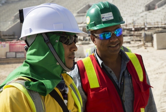 Cooled Hard Hats from Qatar Set to Keep Stadium Builders Cool For Construction Pros