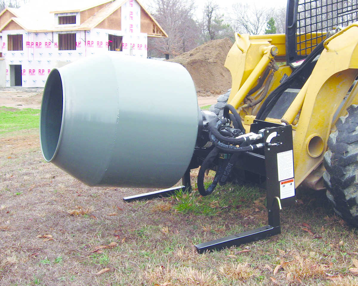 Worksaver, Inc. SSGB8B Grader/SS590 Skid Steer Mixer From Worksaver