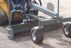 The Worksaver SSGB-8B Grader is designed for asphalt, landscaping, and concrete flatwork contractors.