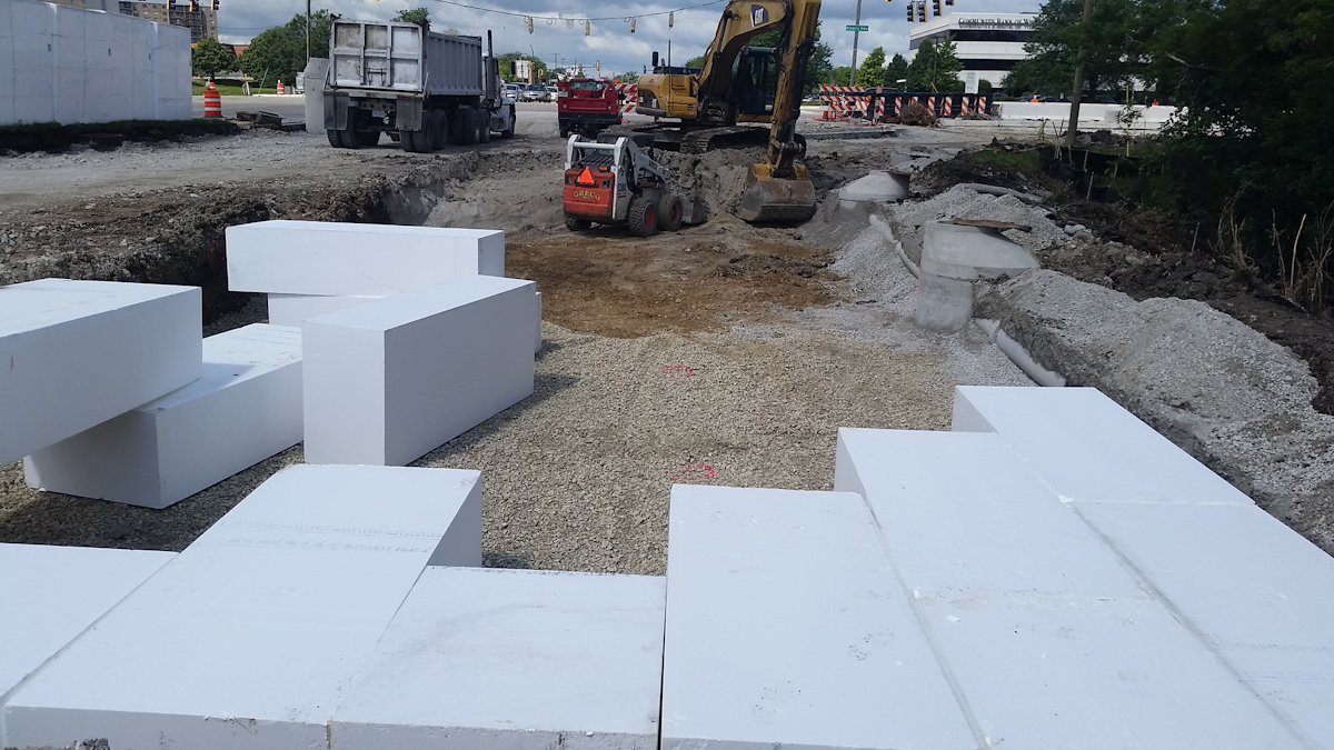 Geofoam Blocks Stabilize Base on IL Roadway Improvement Construction | For Construction Pros