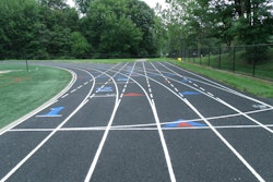 Start to finish the South River High School running track took 40 days to complete, including 14 days where it sat idle waiting for the asphalt to cure before the rubber surface was installed.