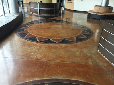 Stained Concrete Category: Grand Prize Winner - Concrete by Hallack, Turlock, Calif. - Museum of Art of Sonora