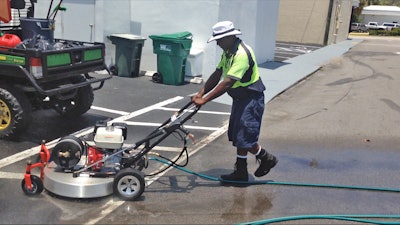 For best results when sealcoating early in the spring, power wash the pavement to remove embedded salt, silt and deicing chemicals.