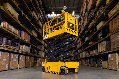Brand new access-equipment product line for the British equipment maker JCB starts with nine scissor lifts but is expected to expand to 27 machines including articulated booms and telescopic booms as well by the end of 2017. All will be contract manufactured in China.