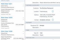 Field technicians can also use the app to record customer equipment information, labor, materials, parts, tools, field notes and more.