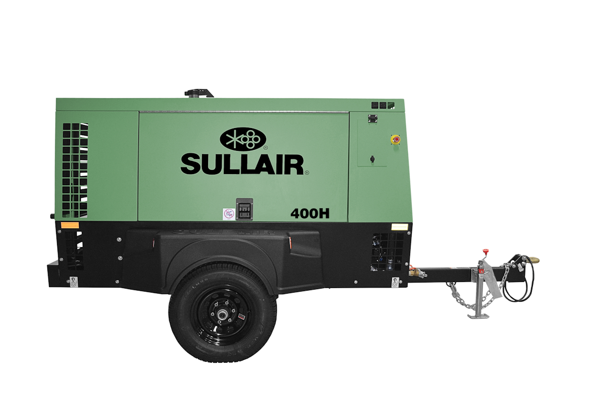 Sullair 400H Air Compressor Comes with Cummins Power From: Sullair