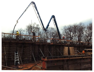 Figure 3: Scaffolding systems implemented by a residential foundation contractor as a major component of their fall protection plan.