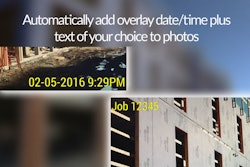 Photos taken with jobPix are overlaid with a date and time stamp and optional text of your choosing.